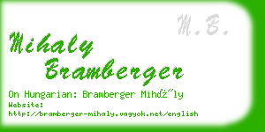 mihaly bramberger business card